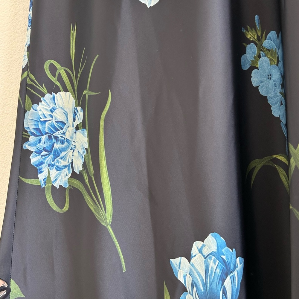 Sachin + Babi One-Shoulder Navy Floral Gown - Picture 8 of 10